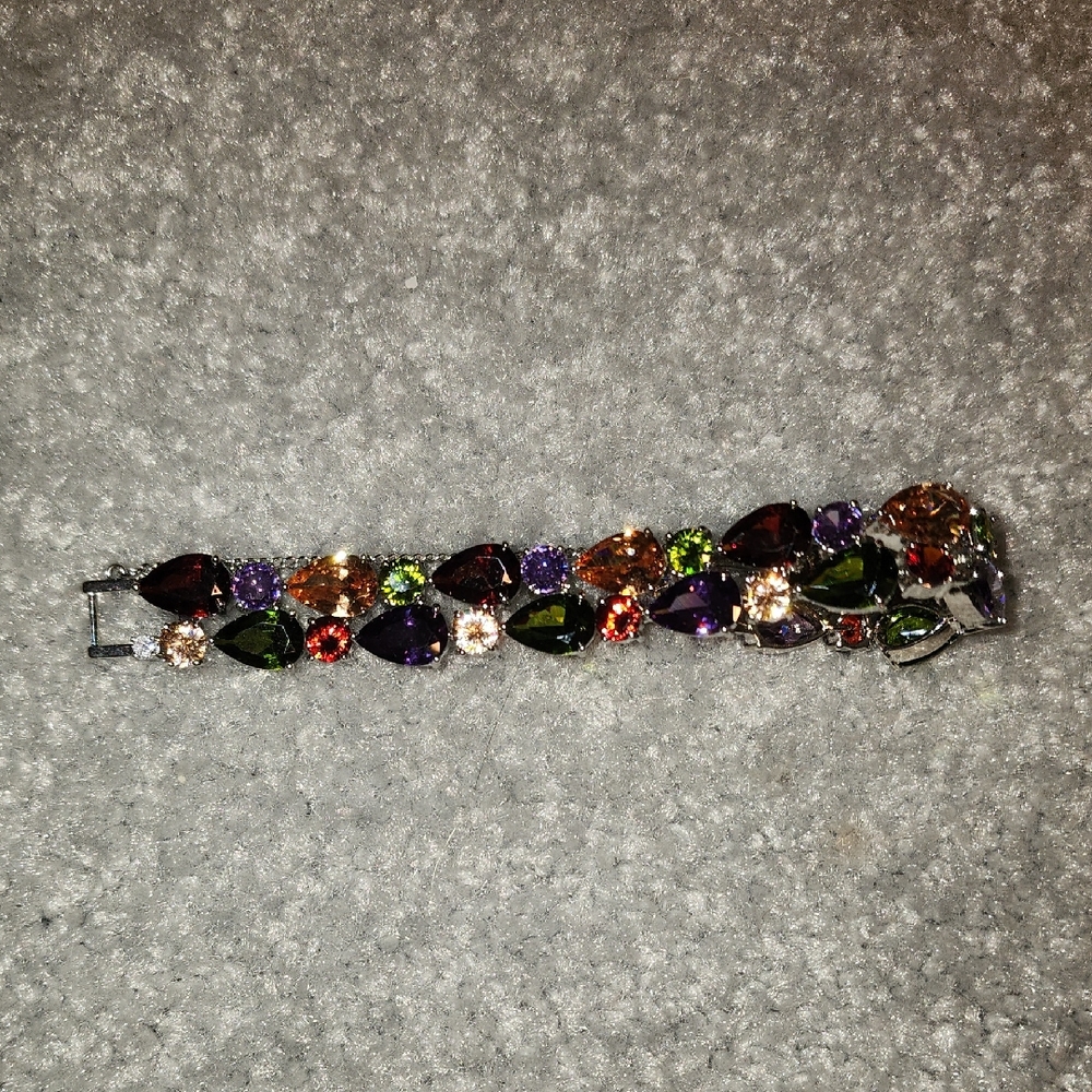 Elegant Multicolor Gemstone Bracelet